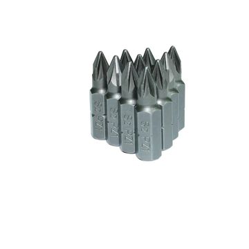 PoziDriv Bits, No.1 x 25mm, 10 Pieces (4 pack) BY WOODLY