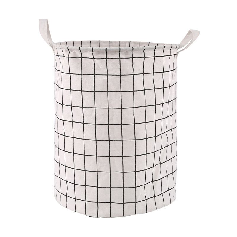 Foldable Laundry Basket - Large-With Handles - White