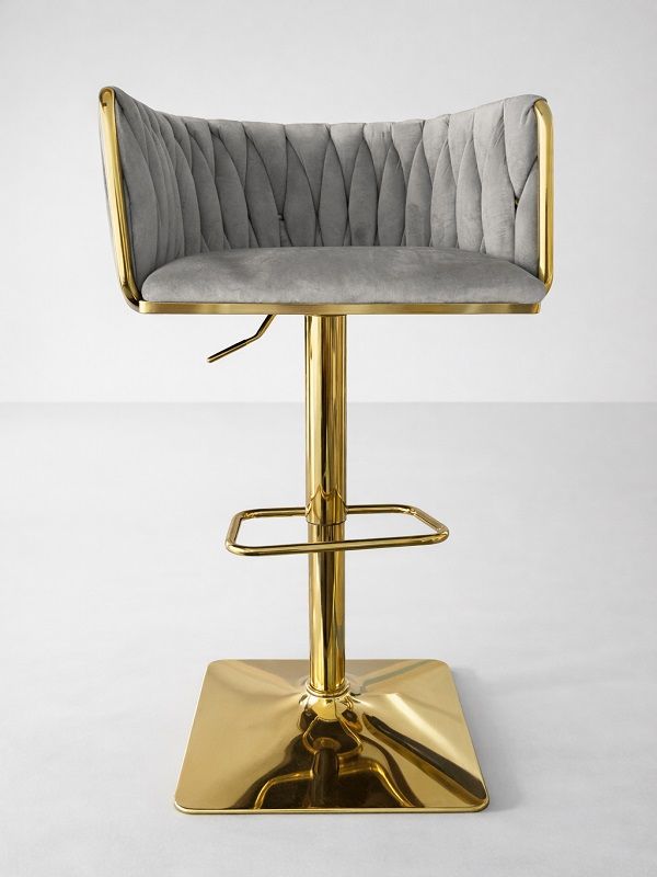 Prestige Home - Zavoir Grey Velvet Barstool