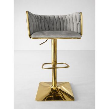 Prestige Home - Zavoir Grey Velvet Barstool
