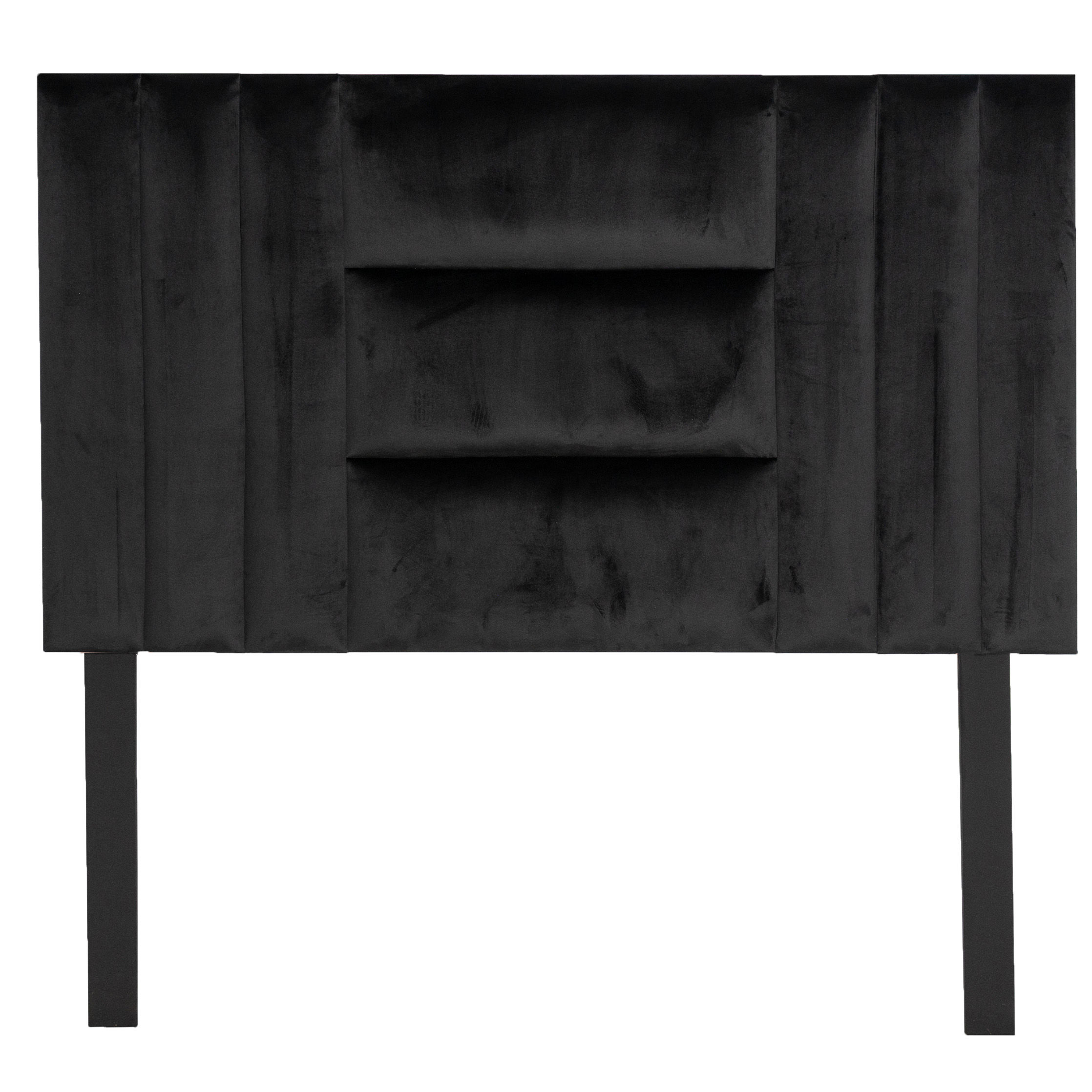 Luna Headboard - Black Velvet - Double