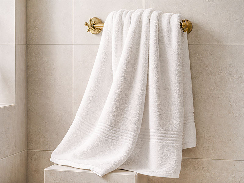 Hotel Collection 600GSM 90x160cms Bath Sheets - 01 Piece Pack - Optical White