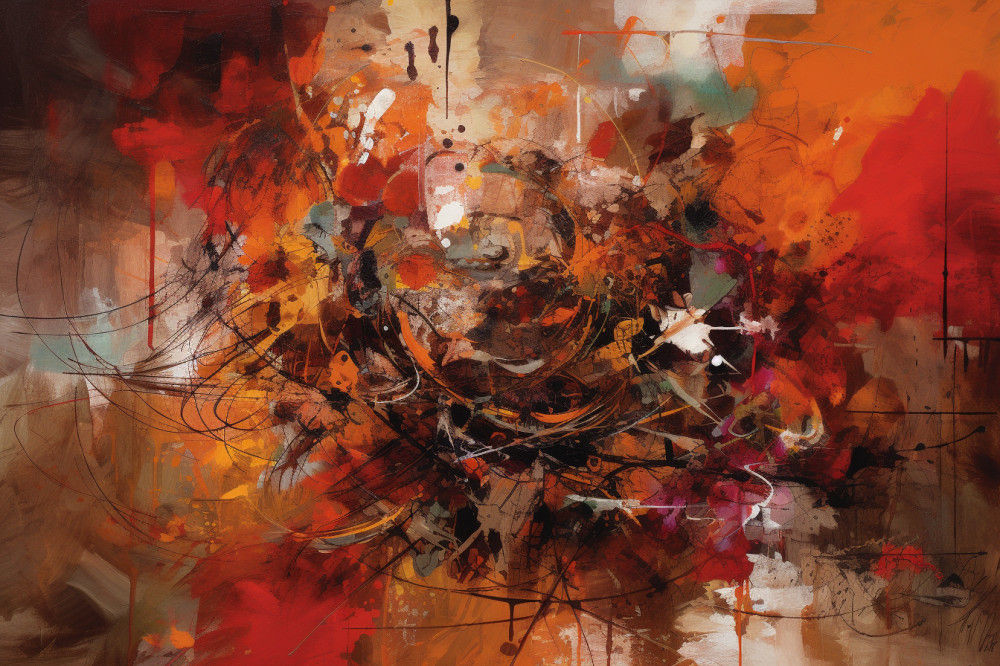 Canvas Wall Art - Dynamic and Spontaneous Paint Splashes - A1011 - [120 x 80 cm]