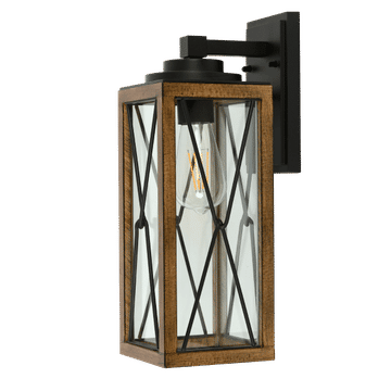 Zebbies Lighting Cleat Painted Metal Wood Finish Wall Light