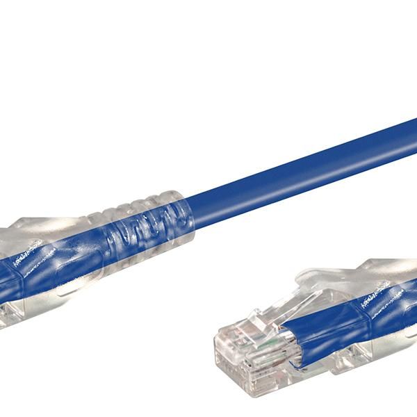 Linkqnet Rj45 Cat6 Anti-Snag Moulded Pvc Network Flylead - Blue - 1M