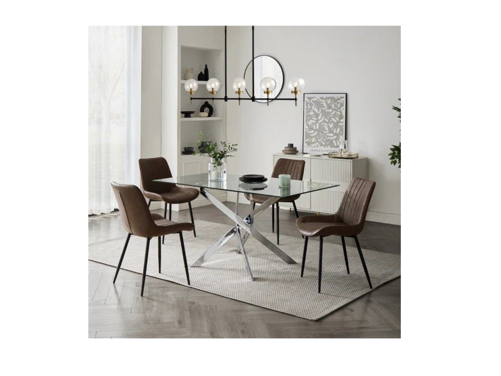 QandAHome-Nia 6 Seater Dining Set