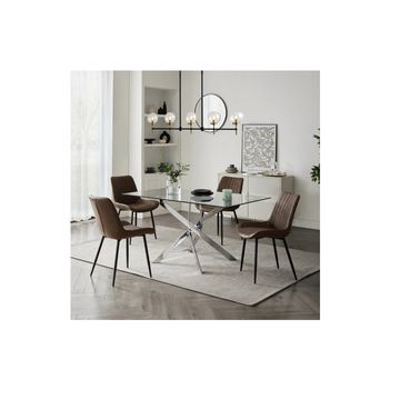 QandAHome-Nia 6 Seater Dining Set