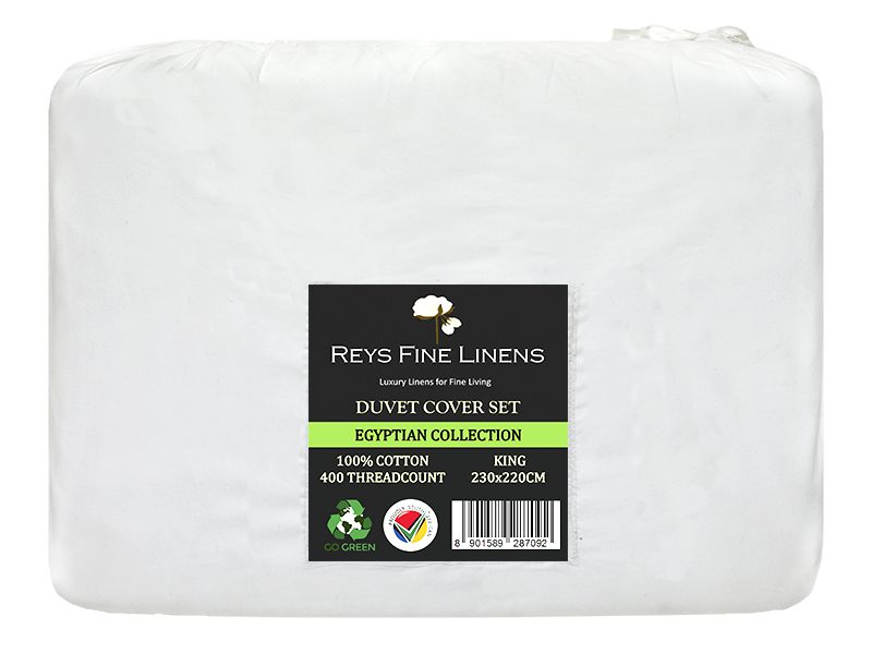 Rey's Fine Linen - Egyptian Collection - Oxford Satin Stitch Duvet Cover -Racing Red-Queen(01 Set)