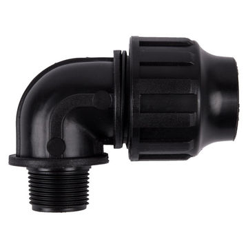 Plast Elbow Compression Male 63 X2