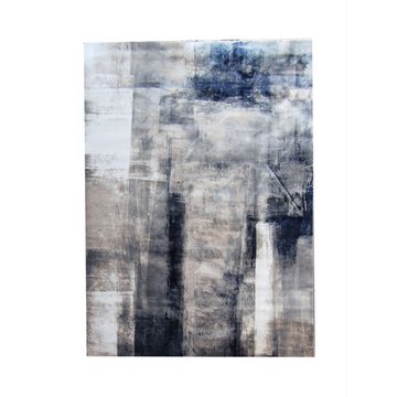 BK Carpets & Rugs - Modern Abstract Art Indoor Area Rug - 2m x 2.9m - Beige - Blue - Grey