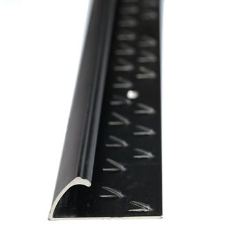 Aluminium Naplock Strip Black Undrilled 2500 x 31 Aluminium Carpet Strip