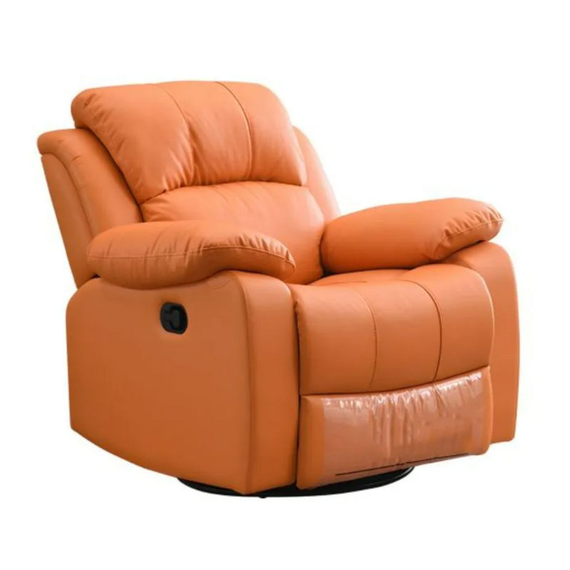 KC FURN – Leather Recliner Sofa (Orange)