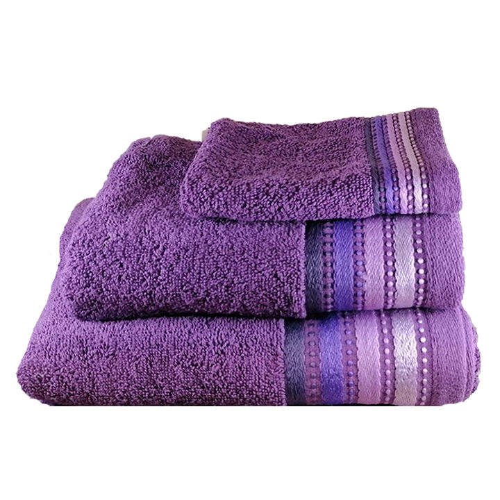 Royal Turkish Collection 450gsm 100 Cotton 1 Facecloth 1 Hand Towel 1 Bath Sheet Purple LEROY MERLIN South Africa