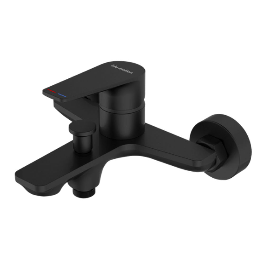 BLACK LUXUS BATH MIXER, HOSE & HAND SHOWER