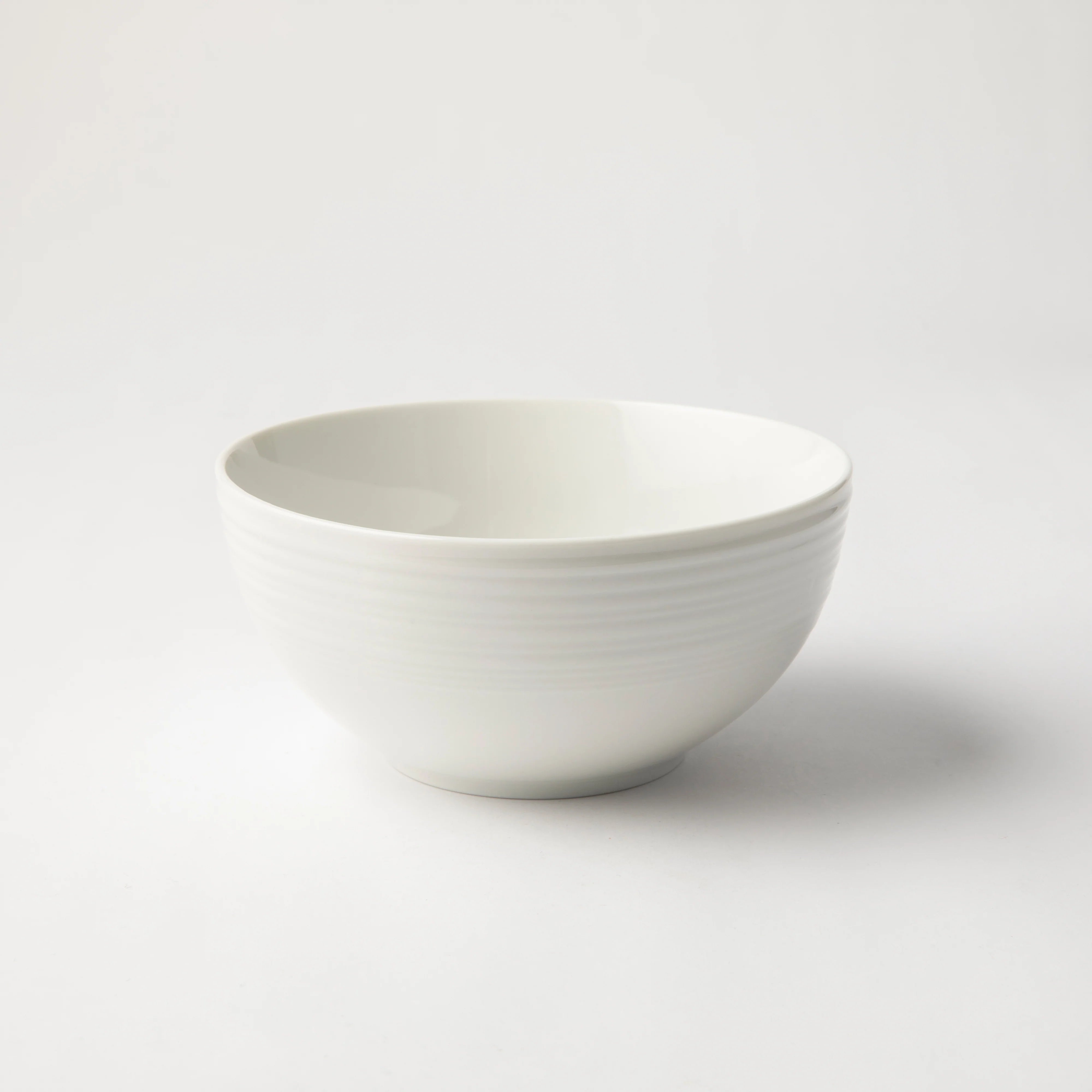 Jenna Clifford - Embossed Lines Cream White Cereal Bowl Set of 4