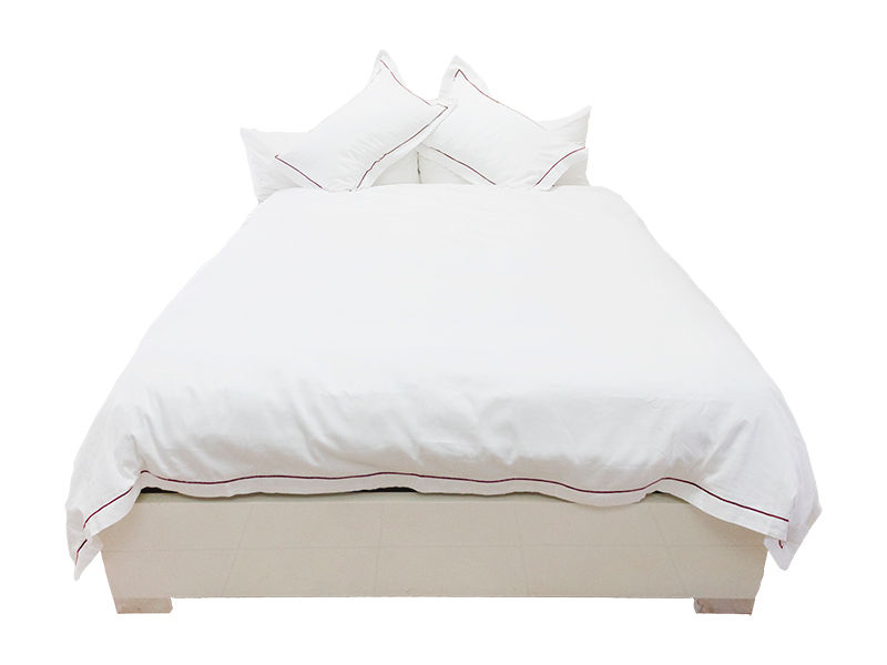 Rey's Fine Linen - Egyptian Collection - Oxford Satin Stitch Duvet Cover - Racing Red - Queen(06 Sets)