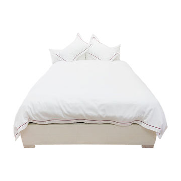 Rey's Fine Linen - Egyptian Collection - Oxford Satin Stitch Duvet Cover - Racing Red - Queen(06 Sets)