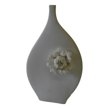 Porcelain Decor Vase with One  Peony