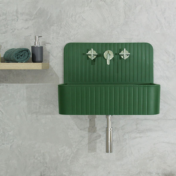 Murus Forest Green Wall Mounted Basin