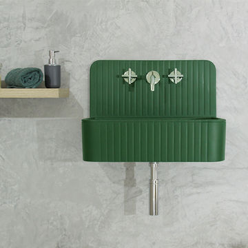 Murus Forest Green Wall Mounted Basin