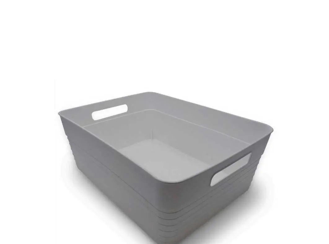 WOODLY Storage Basket, Grey, 12L