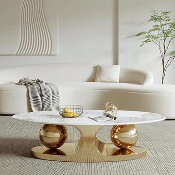 Prestige Home - Twin Ball Coffee Table - Gold