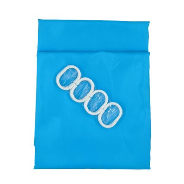Shower Curtain Rings Blue 2.0m x 1.3m - 4 Pack