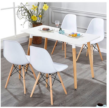 IG Furn- Emma 5pc Wooden Dining Set White