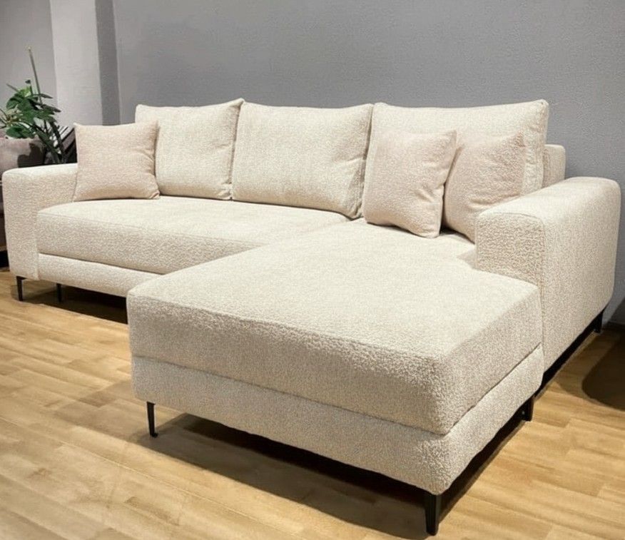 Aurora Corner Sofa Cream-White Left Sided