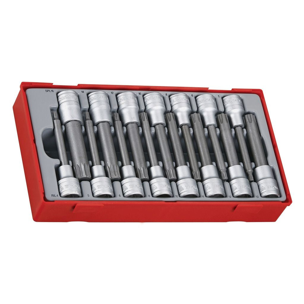 15PC 1/2 Inch Ribe & Spline Socket Set