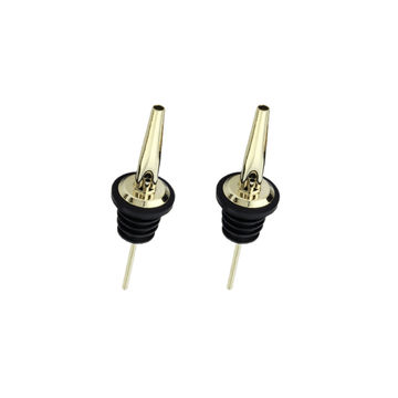 Pack of 2 Replacement pourers for Oil bottles - Gold