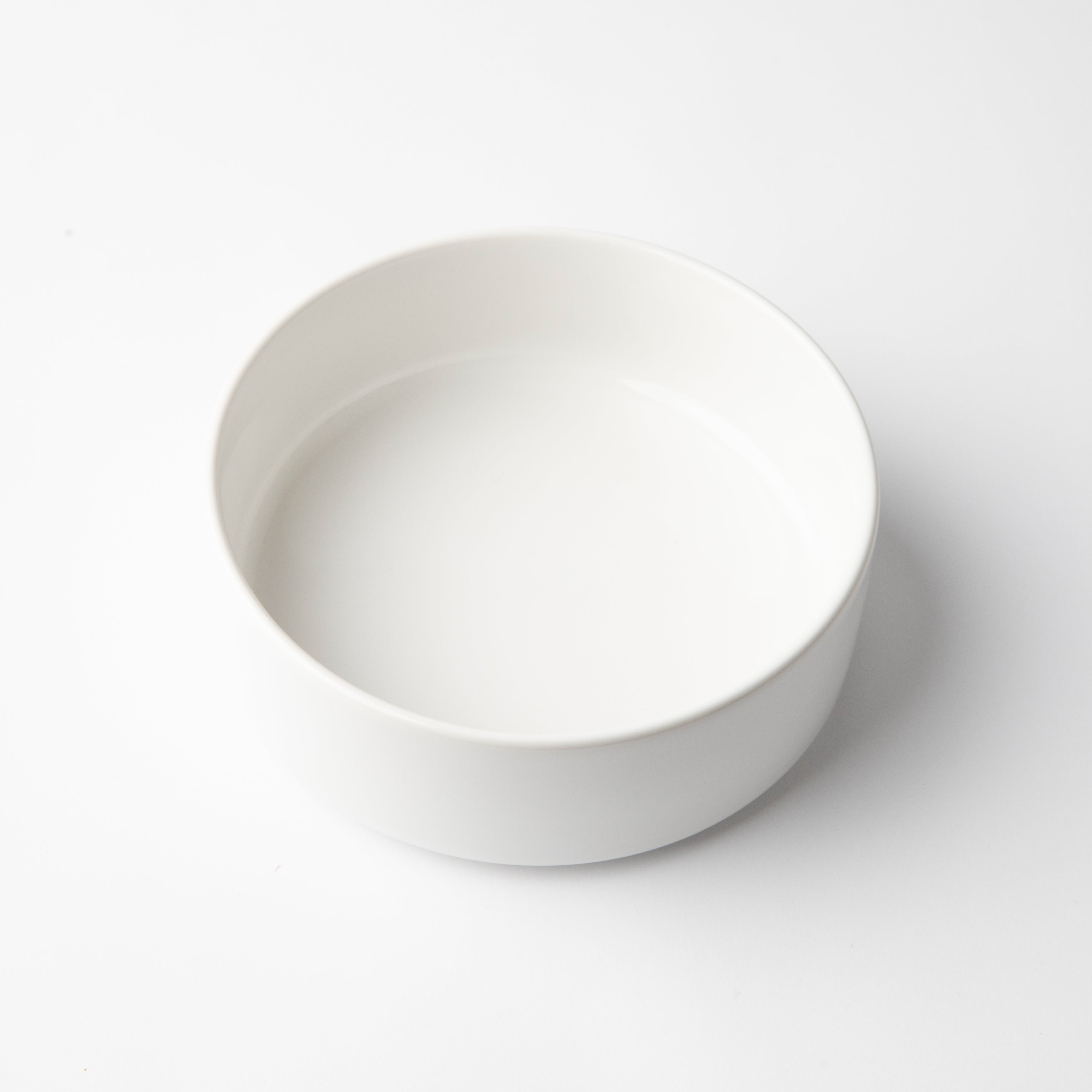 OMADA Flat Stackable White Cereal Bowl Set of 4