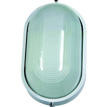 White Die Cast Bulkhead E27 100W IP54