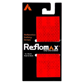 Reflomax - Reflective Safety Reflector Multipurpose Strips - 6 Pieces - Red