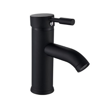 BTB009- Blackened brass short basin mixer
