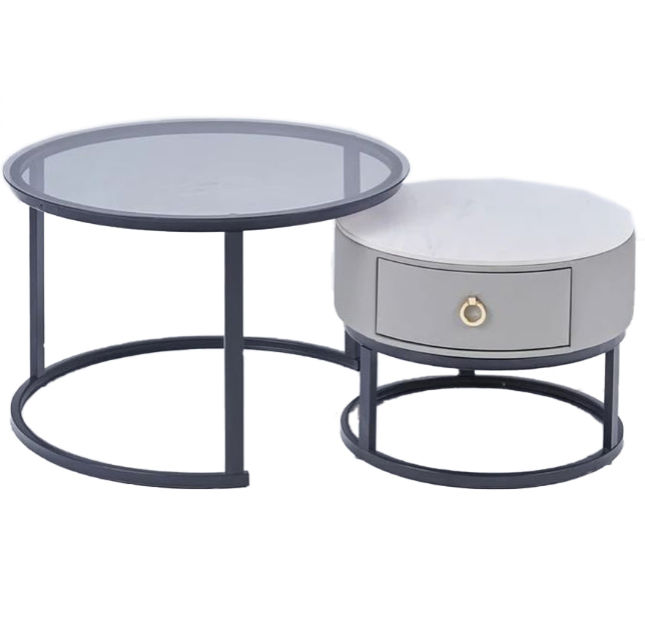 Twila Nesting Coffee Table -Grey/Black