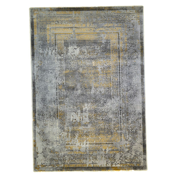 Topaz 17496 Grey / Yellow 200x200cm area rug