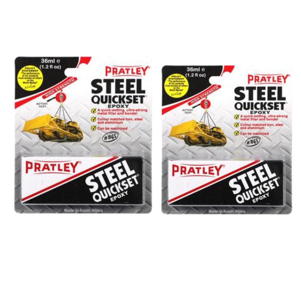 2 x PRATLEY QUICKSET STEEL 36ml-PACK