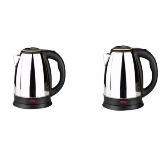 Condere 2 Liter Cordless Stainless Steel Electric Kettle - Set of 2