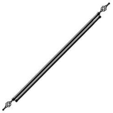 Black Curtain Rods, Curtain Knobs Metal (Pack of 1)