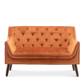 Avery Velvet 2 Seater Sofa - Gold