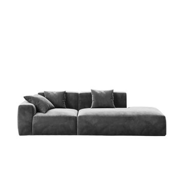 Safa 3 Seater Lounger- Right Arm Rest- Grey
