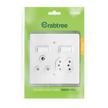 4X4 Crabtree Combo Socket Complete