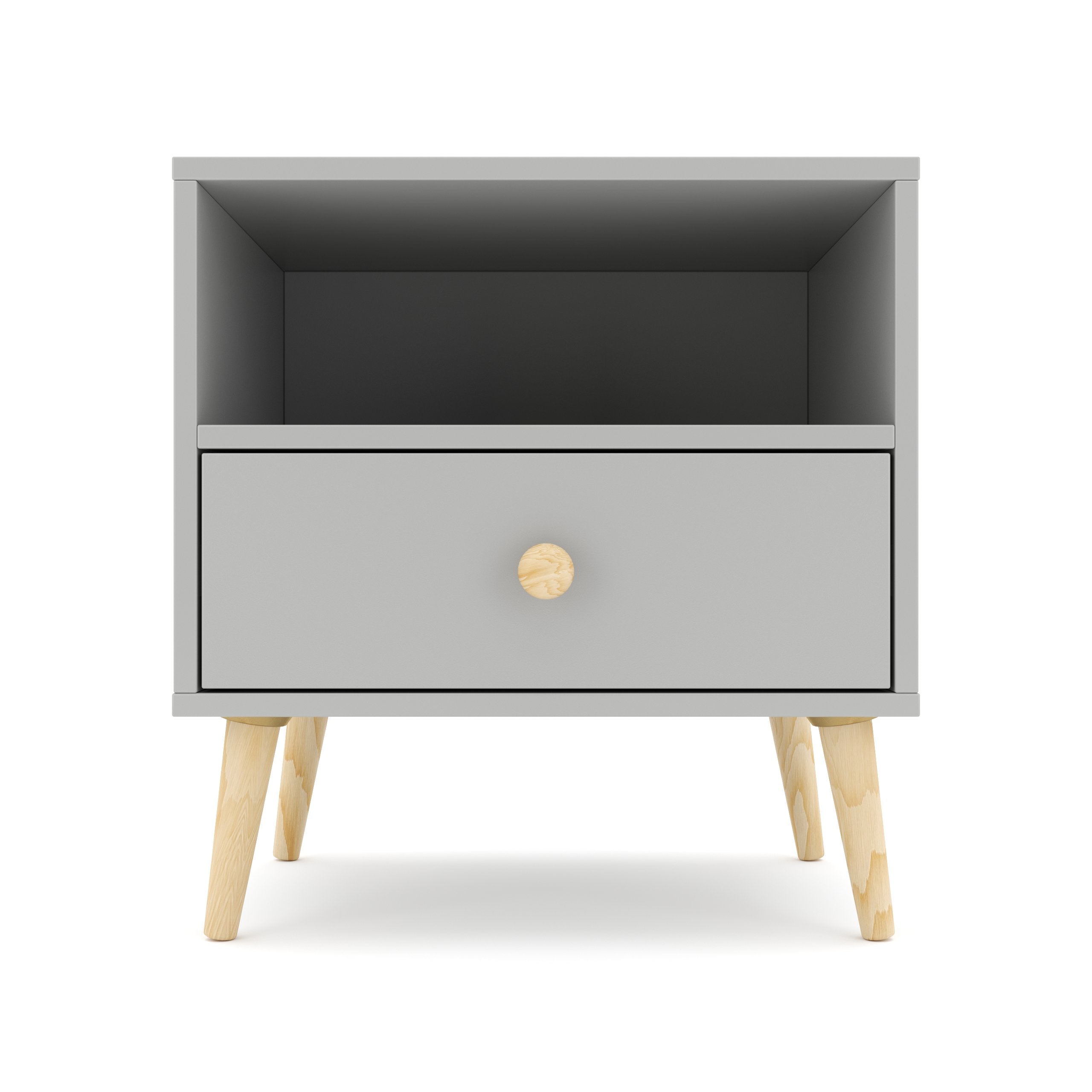BAM! Impression One Drawer Bedside Table - Dunblane Grey