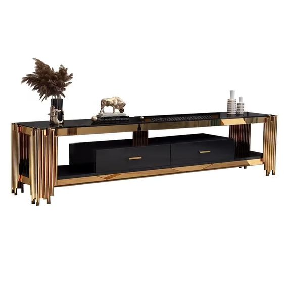 Amina Lux Tv stand with Side tables