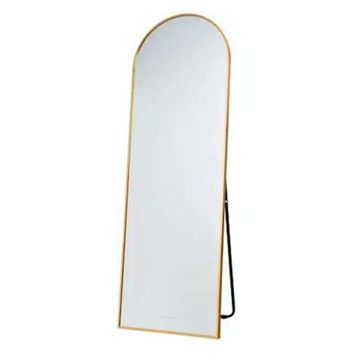 Muett 147cm x 37cm Gold Round Standing Mirror