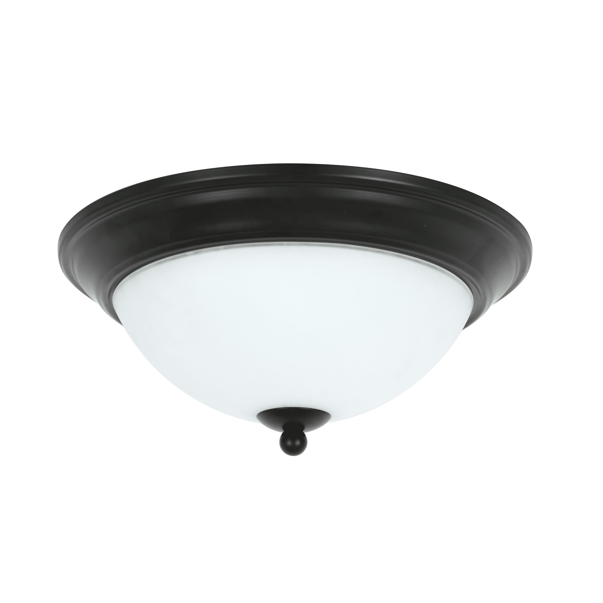Zebbies Lighting Nox Black Ceiling Light with Frosted Glass