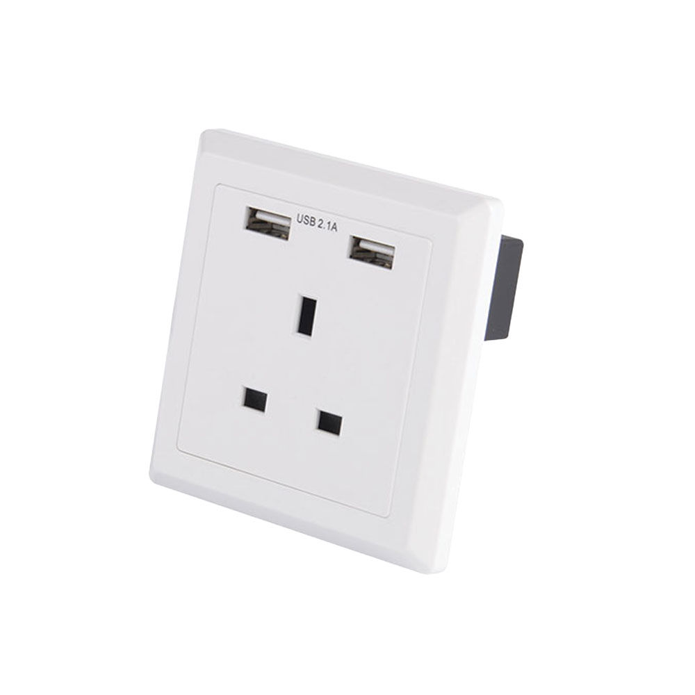 ACDC - 1x British Socket And 2x Usb 5v/2.1a 3x3