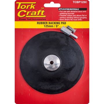Backing Pad Rubber 125Mm W/Arbor