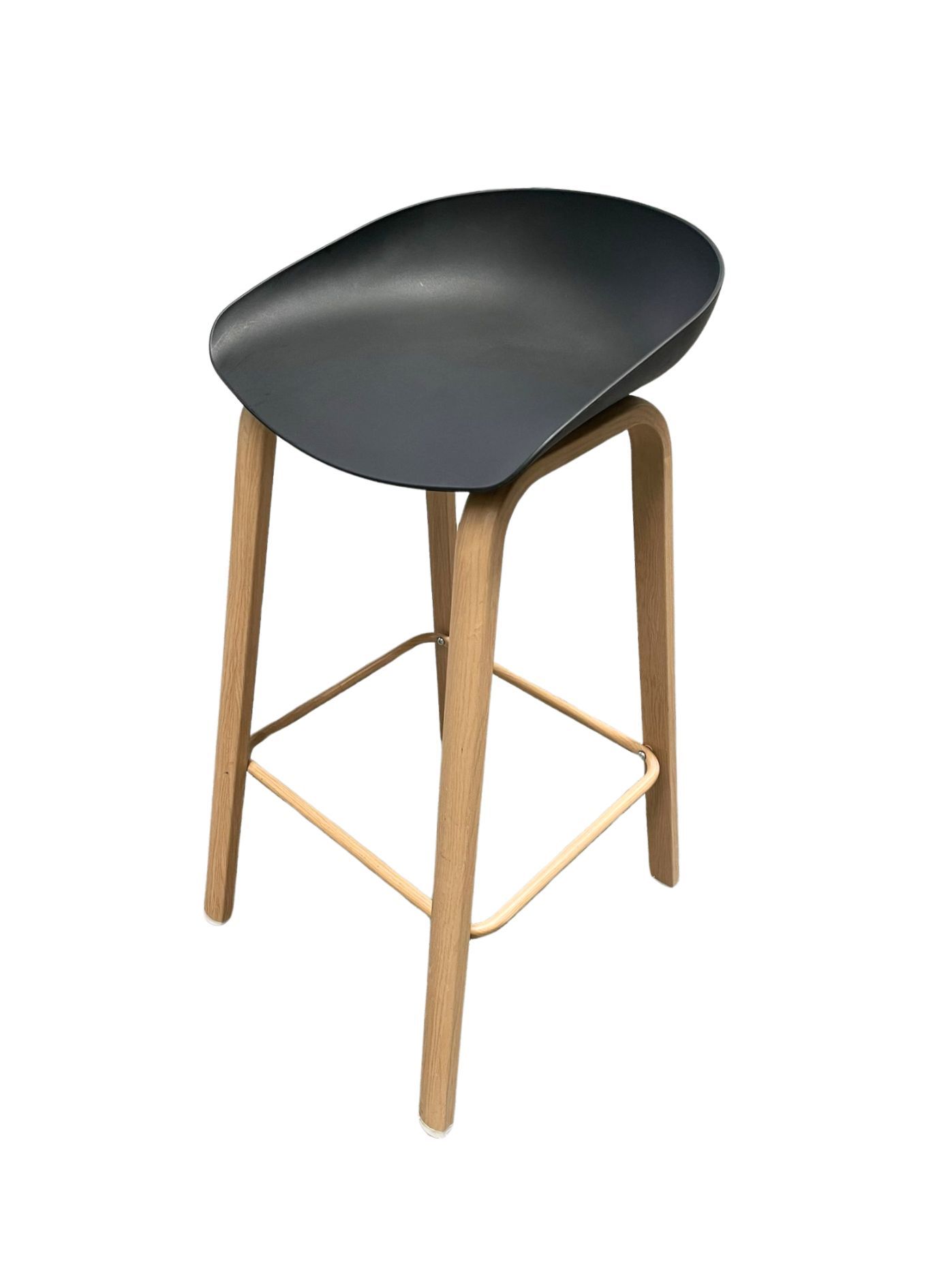 GOF Furniture - Kuhn Wooden Kitchen Bar Stool, Black